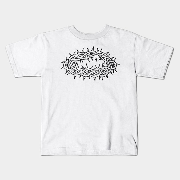 The crown of thorns is a symbol of the suffering of Jesus Christ Kids T-Shirt by Reformer